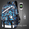 Ineo Kids Luminous Kids Trolley Bag dengan Beg Sekolah Menengah Roda untuk Logo Kustom Kapal